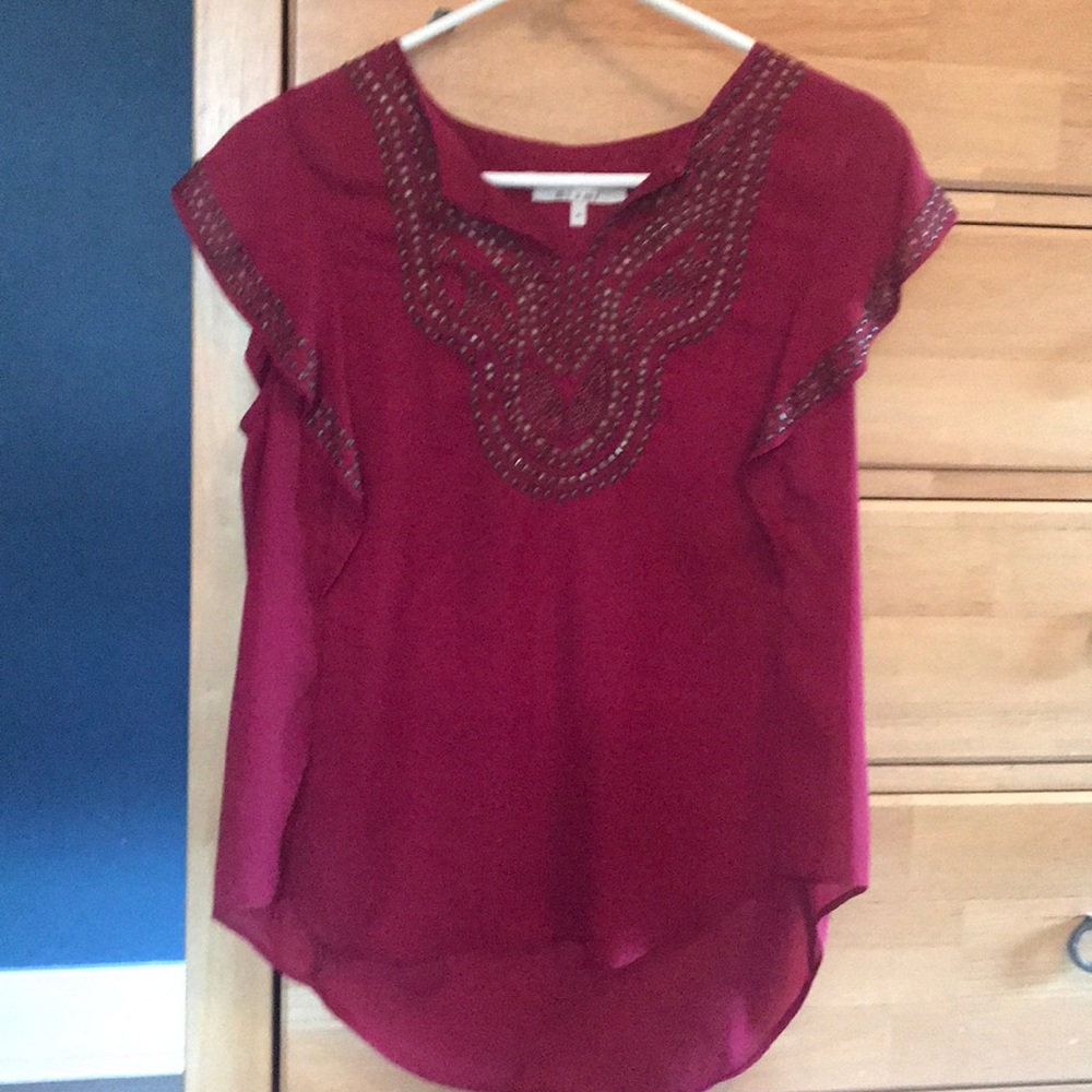 Red studded top